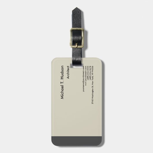 Minimalistisch eenvoudige platte architectuur Mode Bagagelabel (Voorkant verticaal)