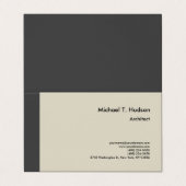 Minimalistisch eenvoudige platte architectuur Mode Visitekaartje (Buitenkant ongevouwen)