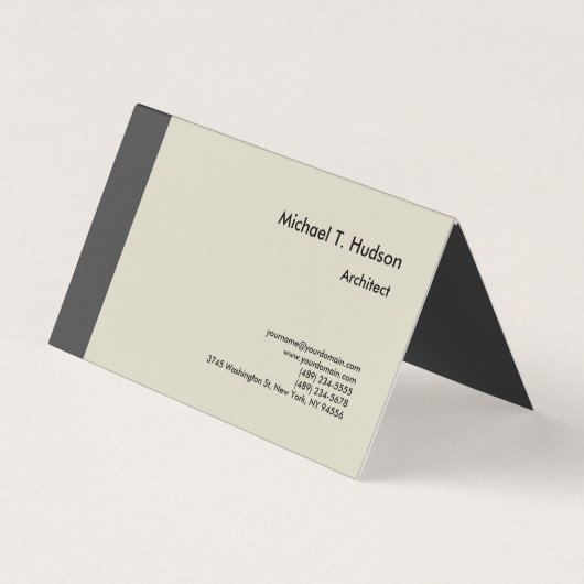 Minimalistisch eenvoudige platte architectuur Mode Visitekaartje (Voorkant)