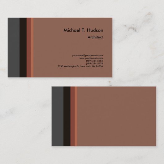 Minimalistisch eenvoudige platte architectuur Mode Visitekaartje (Voorkant / Achterkant)