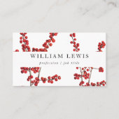 Minimalistisch eenvoudige rode bessen voor moderne visitekaartje (Voorkant)