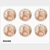 Minimalistisch eenvoudige rondleiding Moderne Afst Ronde Sticker (Vel)