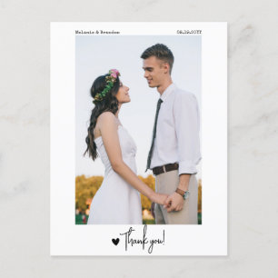 Minimalistisch eenvoudige scriptfoto Hartelijk dan Briefkaart