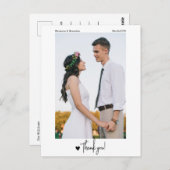 Minimalistisch eenvoudige scriptfoto Hartelijk dan Briefkaart (Voorkant / Achterkant)