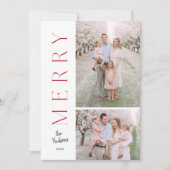 Minimalistisch Eenvoudige Typografie Moderne Foto Feestdagenkaart (Voorkant)