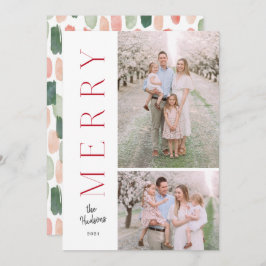 Minimalistisch Eenvoudige Typografie Moderne Foto Feestdagenkaart