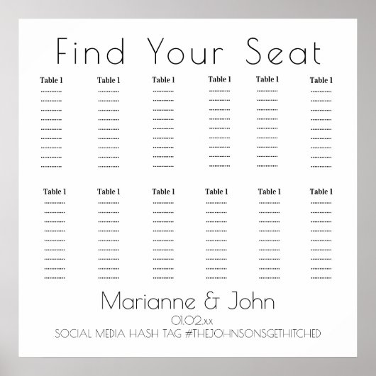 Minimalistisch eenvoudige Typografie Weddenschappe Poster (Voorkant)