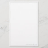 Minimalistisch eenvoudige vierkant rand Zilver gri Briefpapier (Voorkant)