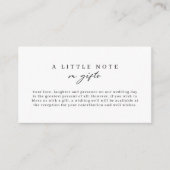 Minimalistisch eenvoudige wending Well Note over c Informatiekaartje (Voorkant)