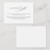 Minimalistisch eenvoudige wending Well Note over c Informatiekaartje (Voorkant / Achterkant)