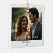 Minimalistisch eerste kerst verloofd Ornament (Rechts)