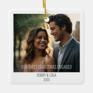 Minimalistisch eerste kerst verloofd Ornament
