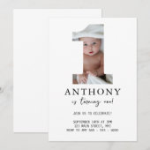 Minimalistisch eerste uitnodiging op zaterdag Mode (Voorkant / Achterkant)