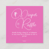 Minimalistisch eerstejaars airy Diaper Raffle Informatiekaartje (Voorkant)