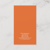 Minimalistisch effen bruin Sinaasappel Elegant Mod Visitekaartje (Achterkant)