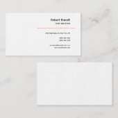 Minimalistisch effen rood zwart wit modern visitekaartje (Voorkant / Achterkant)