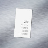 Minimalistisch effen wit modern gebruik magnetisch visitekaartje (Voorbeeld)