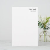 Minimalistisch effen wit modern standaardformaat briefpapier (Staand voorkant)
