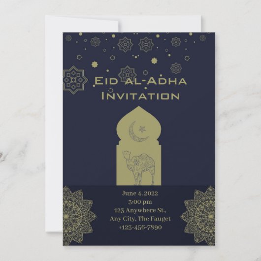 Minimalistisch Eid al-adha Kaart (Voorkant)