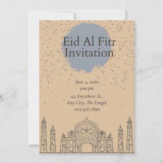 Minimalistisch Eid al Fitr kleurrijk Kaart (Voorkant)