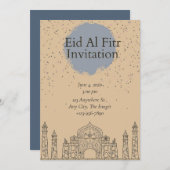 Minimalistisch Eid al Fitr kleurrijk Kaart (Voorkant / Achterkant)