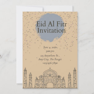 Minimalistisch Eid al Fitr kleurrijk Kaart