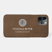 Minimalistisch Eigen Letterembleem Case-Mate iPhone Case (Achterkant (horizontaal))