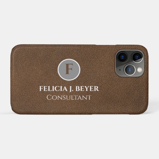 Minimalistisch Eigen Letterembleem Case-Mate iPhone Case (Achterkant (horizontaal))