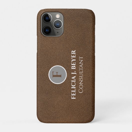 Minimalistisch Eigen Letterembleem Case-Mate iPhone Case (Achterkant)