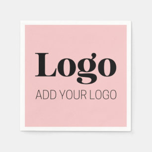Minimalistisch Eigen Logo Bruiloften & Zakelijk Servet