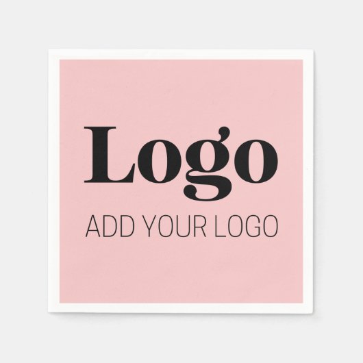 Minimalistisch Eigen Logo | Bruiloften & Zakelijk Servet (Voorkant)