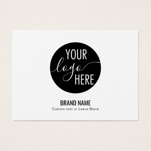 Minimalistisch eigen Logo-cadeaubon Visitekaartje (Voorkant)