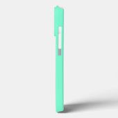 Minimalistisch Eigen monogram initialen aqua wit Case-Mate iPhone Case (Achterkant / Links)