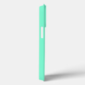 Minimalistisch Eigen monogram initialen aqua wit Case-Mate iPhone Case (Achterkant / Rechts)