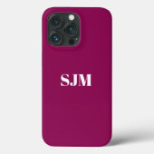 Minimalistisch Eigen monogram - wit Case-Mate iPhone Case (Achterkant)