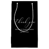 Minimalistisch elegancerende kalligrafie-bruiloft  klein cadeauzakje (Voorkant)