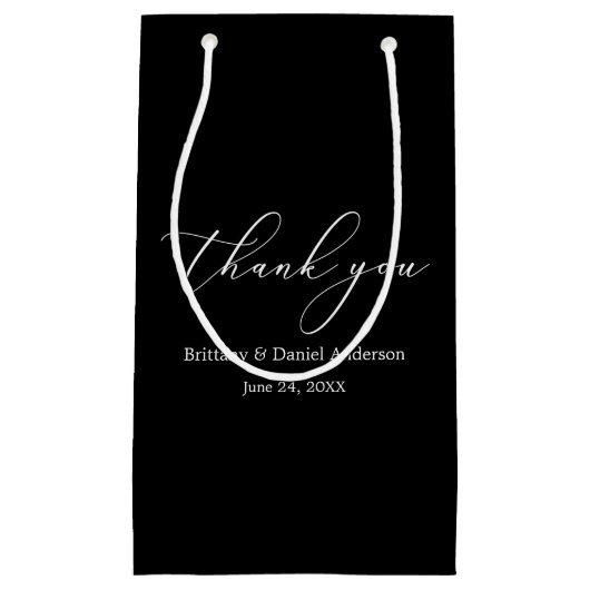 Minimalistisch elegancerende kalligrafie-bruiloft klein cadeauzakje (Voorkant)