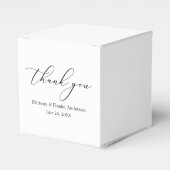 Minimalistisch elegancerende weddenschap bedankdoosjes (Voorkant Zijde)