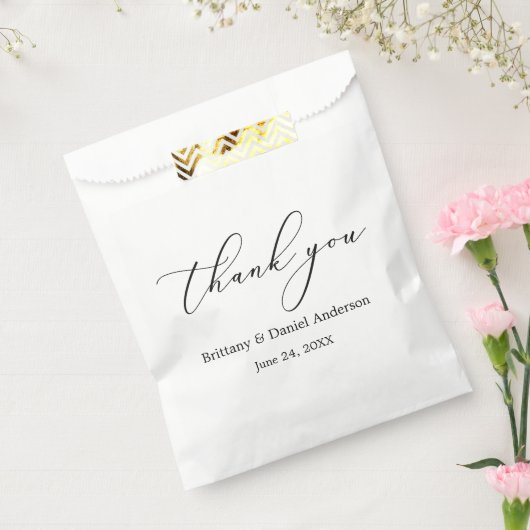 Minimalistisch elegancerende weddenschap bedankzakje (Gezegeld)