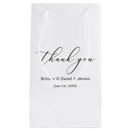 Minimalistisch elegancerende weddenschap klein cadeauzakje (Voorkant)