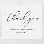 Minimalistisch elegancerende weddenschap sparkling wijnetiket (Enkel label)