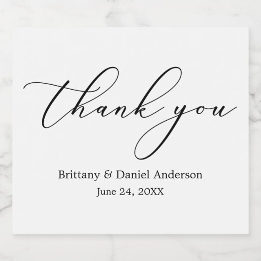 Minimalistisch elegancerende weddenschap sparkling wijnetiket (Enkel label)