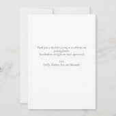 Minimalistisch Elegant 2 foto's Baby shower Bedankkaart (Achterkant)