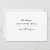 Minimalistisch Elegant 3 foto's dank u Baby shower Bedankkaart (Achterkant)