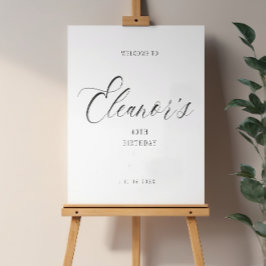 Minimalistisch Elegant 40e Welkom Verjaardag Poste Poster
