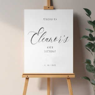 Minimalistisch Elegant 40e Welkom Verjaardag Poste Poster