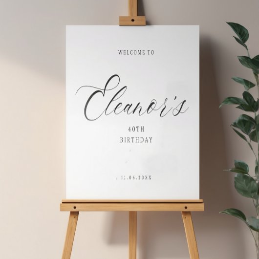 Minimalistisch Elegant 40e Welkom Verjaardag Poste Poster