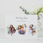 Minimalistisch Elegant Aangepaste Kerst Eenvoudige Feestdagenkaart (Staand voorkant)