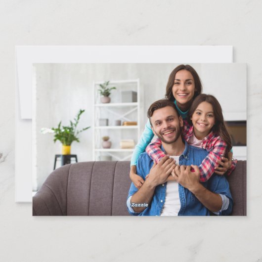 Minimalistisch Elegant Aangepaste Kerst Eenvoudige Feestdagenkaart (Achterkant)