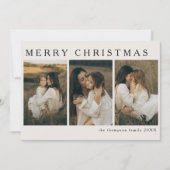 Minimalistisch Elegant Aangepaste Kerst Eenvoudige Feestdagenkaart (Voorkant)